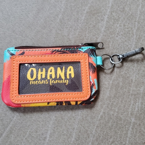Rare NWOT Loungefly Disney Lilo & Stitch Tropical Key Ring ID Wallet - Picture 2 of 6